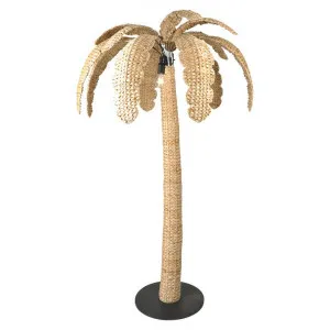 Oasis Rush Grass & Iron Palm Tree Floor Lamp, Large by Casa Uno, a Floor Lamps for sale on Style Sourcebook