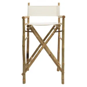 Allison Bamboo & Canvas Foldable Directors Bar Stool by Casa Sano, a Bar Stools for sale on Style Sourcebook