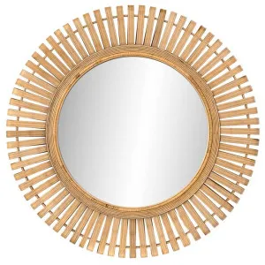 Royena Bamboo Round Wall Mirror, 80cm by Casa Sano, a Mirrors for sale on Style Sourcebook