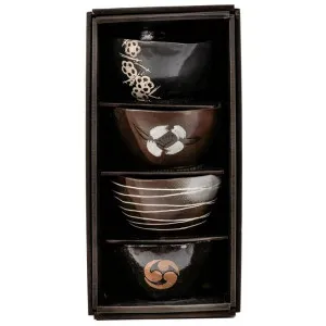 Umezono 4 Piece Ceramic Oriental Bowl Set by Casa Uno, a Bowls for sale on Style Sourcebook