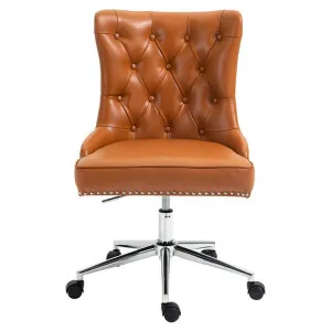 Will Faux Leather Office Chair, Tan by ArteVista Emporium, a Chairs for sale on Style Sourcebook