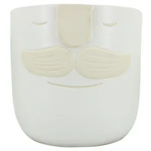 Mr.Pothead Ceramic Planter Pot with Drainage, Large, White by NF Living, a Plant Holders for sale on Style Sourcebook