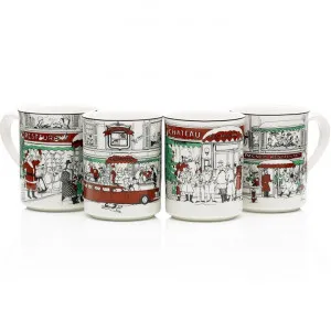 Noritake Le Restaurant Xmas 4 Piece Porcelain Mug Set by Noritake, a Cups & Mugs for sale on Style Sourcebook