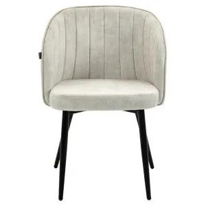 Megan Velvet Fabric Dining Chair, Set of 2, Beige by Emporium Oggetti, a Dining Chairs for sale on Style Sourcebook
