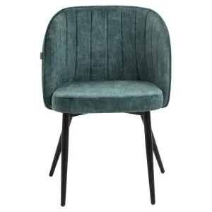 Megan Velvet Fabric Dining Chair, Set of 2, Teal by ArteVista Emporium, a Dining Chairs for sale on Style Sourcebook