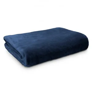 Ardor Boudoir Lucia Luxury Velvet Plush Blanket, 200x240cm, Navy by Ardor Boudoir, a Throws for sale on Style Sourcebook