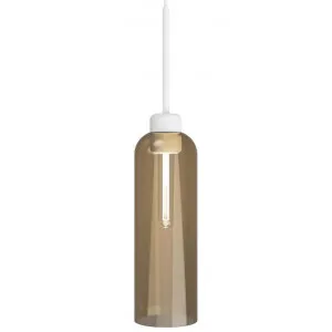 Parlour Lite Elong Pendant Light, Amber / Textured White by Lighting Republic, a Pendant Lighting for sale on Style Sourcebook
