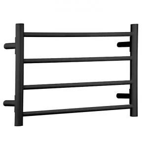 Yarra Stainless Steel Heated Towel Rail, 4 Bar, Black by Mercator, a Towel Rails for sale on Style Sourcebook