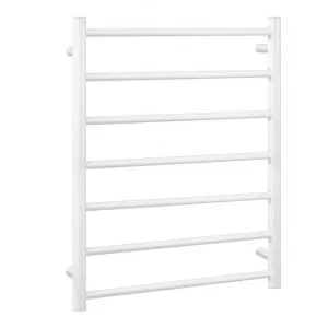 Yarra Stainless Steel Heated Towel Rail, 7 Bar, White by Mercator, a Towel Rails for sale on Style Sourcebook