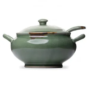 Buri Thai Celadon Ceramic Soup Tureen & Ladle Set by LIVGGO, a Bowls for sale on Style Sourcebook