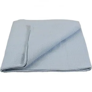 Amal Cotton Waffle Weave Blanket, 260x220cm, Baby Blue by COJO Home, a Throws for sale on Style Sourcebook
