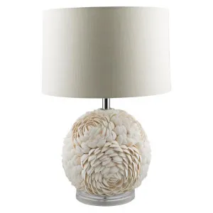 Cedella Round Layered Shell Base Table Lamp by Casa Sano, a Table & Bedside Lamps for sale on Style Sourcebook