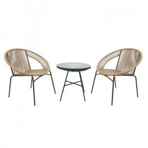 Tahiti 2 Seater Wicker Cafe Set by Tahiti, a Outdoor Dining Sets for sale on Style Sourcebook