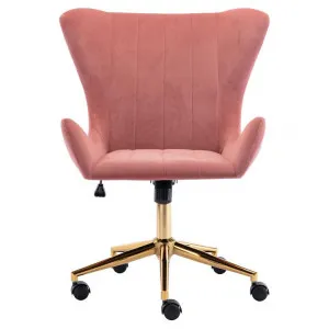 Alica Velvet Fabric Office Chair, Blush by Emporium Oggetti, a Chairs for sale on Style Sourcebook