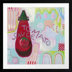 Get On The Sauce Cherry Red Framed Art Print by Urban Road, a Prints for sale on Style Sourcebook