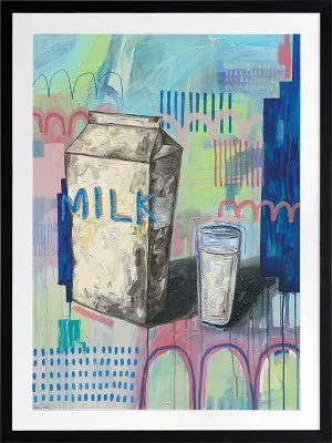 Got Milk Multicolour Framed Art Print by Urban Road, a Prints for sale on Style Sourcebook
