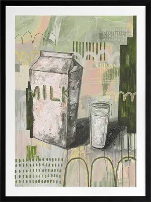 Got Milk Green Framed Art Print by Urban Road, a Prints for sale on Style Sourcebook