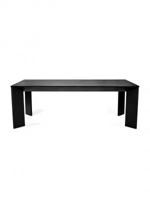 Zander Dining Table in Chervon Black Oak by Tallira Furniture, a Dining Tables for sale on Style Sourcebook
