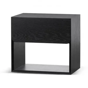 Lonny Oak Bedside Table - Black by Interior Secrets - AfterPay Available by Interior Secrets, a Bedside Tables for sale on Style Sourcebook