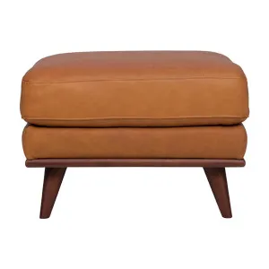 Astrid Ottoman in Leather Russet / Brown Leg by OzDesignFurniture, a Ottomans for sale on Style Sourcebook