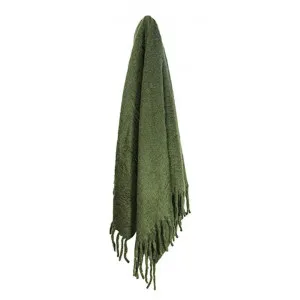 Hamel Wool Blend Throw, 125x150cm, Forest by French Country Collection, a Throws for sale on Style Sourcebook