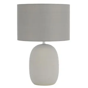 Arbro Ceramic Base Table Lamp, Grey by Telbix, a Table & Bedside Lamps for sale on Style Sourcebook