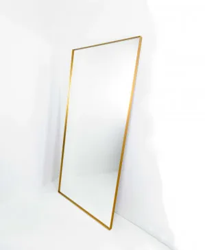 Luxe London Brushed Brass Standing or Wall Hung Bathroom Mirror - (1500 or 1800mm) 1500mm x 500mm by Luxe Mirrors, a Vanity Mirrors for sale on Style Sourcebook