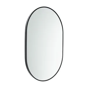 Luxe Sofia Oblong Matt Black Metal Frame Bathroom Mirror - 75cmx50cm by Luxe Mirrors, a Vanity Mirrors for sale on Style Sourcebook