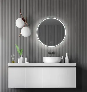 Sphere Round LED Mirror with Bluetooth Audio - 60cm / 80cm 600mm by Luxe Mirrors, a Illuminated Mirrors for sale on Style Sourcebook