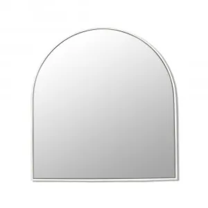 Arched White Metal Framed Bathroom Mirror - 80cm x 76cm by Luxe Mirrors, a Vanity Mirrors for sale on Style Sourcebook