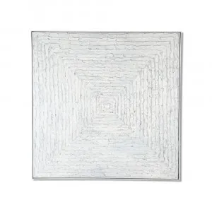 White Maelstrom Wall Art Canvas 138 cm X 138 cm by Luxe Mirrors, a Artwork & Wall Decor for sale on Style Sourcebook