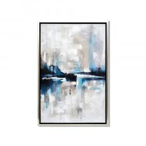 Reflections in Blue Wall Art Canvas 95cm x 65cm by Luxe Mirrors, a Artwork & Wall Decor for sale on Style Sourcebook