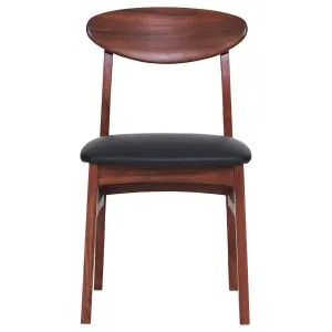 Dawes Dining Chair in Black PU / Tasmanian Blackwood by OzDesignFurniture, a Dining Chairs for sale on Style Sourcebook