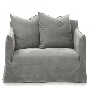 Como Linen Darling Chair Stone - 1.5 Seater by James Lane, a Sofas for sale on Style Sourcebook