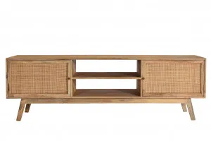 Tulum Mango Wood and Rattan TV Unit - 177cm by James Lane, a Entertainment Units & TV Stands for sale on Style Sourcebook