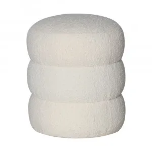 Bolo Boucle Ottoman Ivory - 49cm by James Lane, a Ottomans for sale on Style Sourcebook