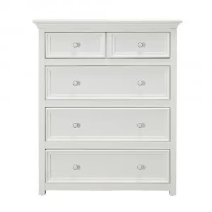 Mandalay Tallboy White - 4 Drawer by James Lane, a Dressers & Chests of Drawers for sale on Style Sourcebook