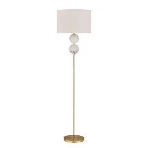 Murano Metal & Glass Base Floor Lamp, Brass by Lumi Lex, a Floor Lamps for sale on Style Sourcebook