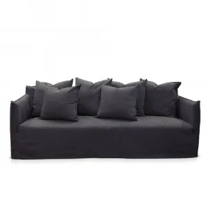 Como Linen Standard Sofa Charcoal - 3.5 Seater by James Lane, a Sofas for sale on Style Sourcebook
