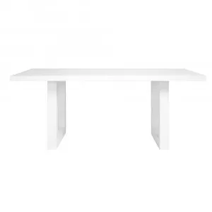 Balmain Dining Table White - 180cm by James Lane, a Dining Tables for sale on Style Sourcebook