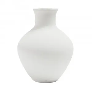 Corfu Vase White Concrete - 25cm Dia by James Lane, a Vases & Jars for sale on Style Sourcebook