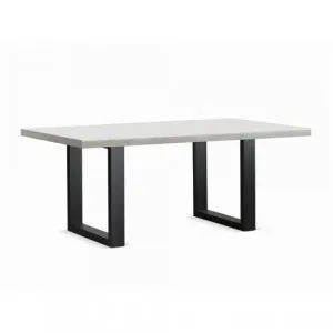 Apollo Faux White Marble Dining Table Black by James Lane, a Dining Tables for sale on Style Sourcebook