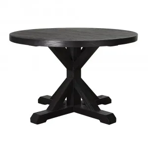 Balmain Round Dining Table Black by James Lane, a Dining Tables for sale on Style Sourcebook