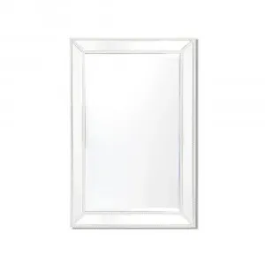Zanthia Medium Wall Mirror White 61cm x 92cm by Luxe Mirrors, a Mirrors for sale on Style Sourcebook
