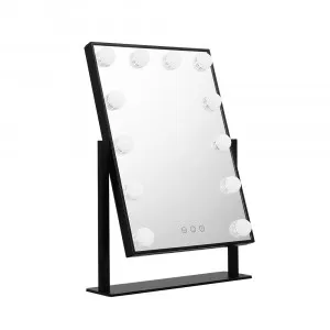 Freestanding Hollywood Make Up Mirror Black 30cm x 40cm by Luxe Mirrors, a Shaving Cabinets for sale on Style Sourcebook