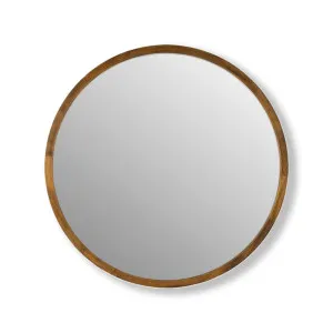 Cebu Dark Wood Round Mirror 80cm or 95cm 80cm Diameter by Luxe Mirrors, a Mirrors for sale on Style Sourcebook
