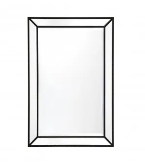 Zanthia Black Medium Wall Mirror 61cm x 92cm by Luxe Mirrors, a Mirrors for sale on Style Sourcebook