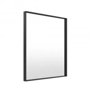 Milan Metal Black Frame Bathroom Mirror 75cm x 90cm No Demister by Luxe Mirrors, a Mirrors for sale on Style Sourcebook