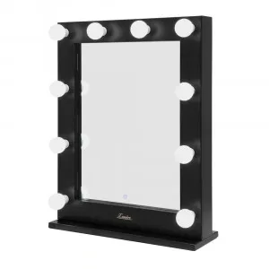 Lumiere Black Hollywood Makeup Mirror - 60cm x 75cm by Luxe Mirrors, a Shaving Cabinets for sale on Style Sourcebook