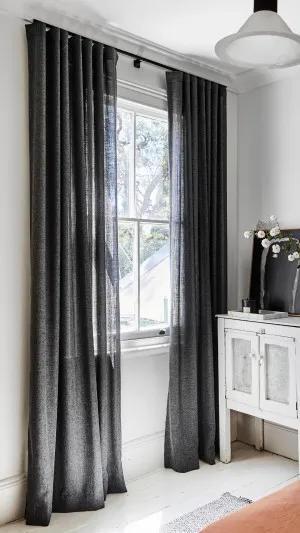 Curtains - Abaca Charcoal by Wynstan, a Curtains for sale on Style Sourcebook